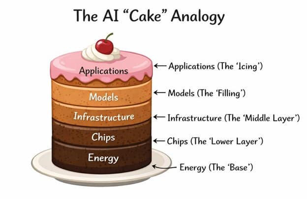 Five-Layer Cake of AI